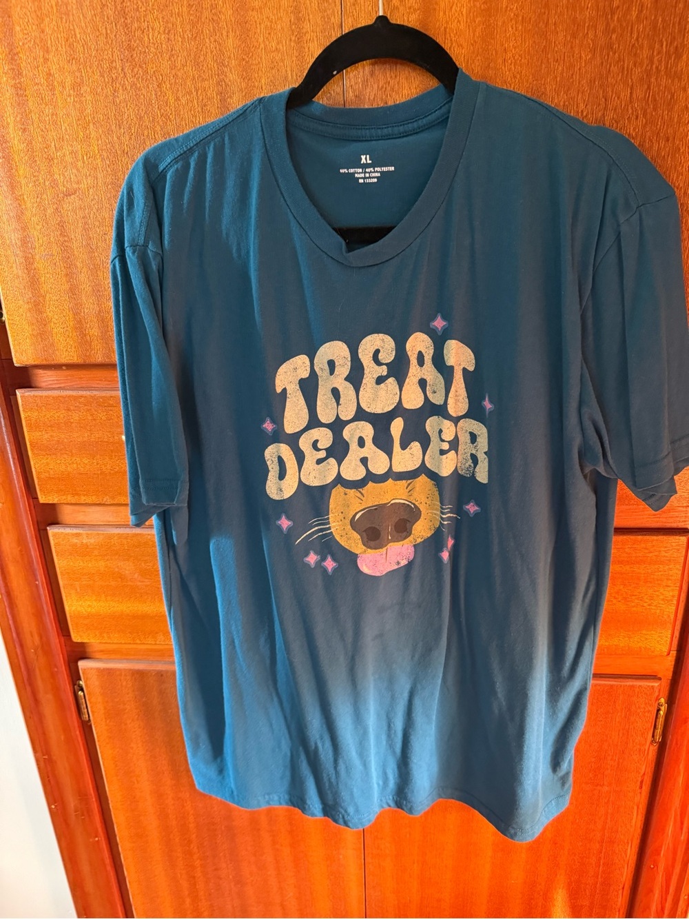 Women's Blue 'Treat Dealer' Graphic Tee